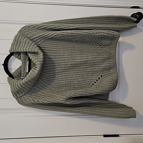 moon & madison Sage Green Cowl Neck Sweater - Picture 1 of 8